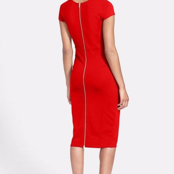 Felicity & Coco Red Pencil Dress - Picture 2 of 5